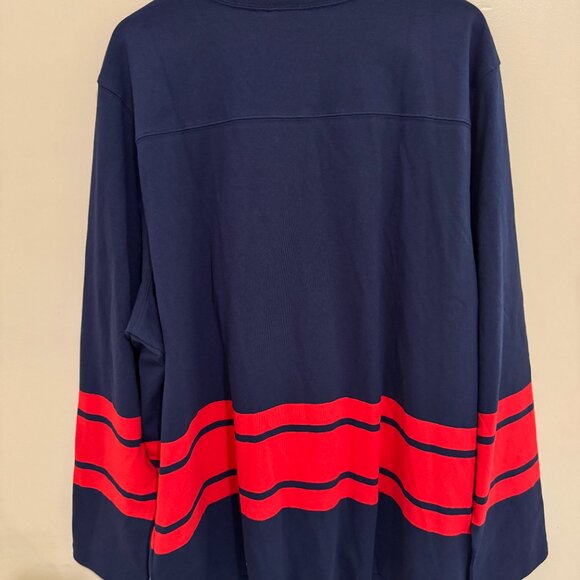 PUMA x Noah Striped V Neck Long Sleeve Hockey Jersey Blue 628196-06 Size 2XL NEW - Picture 6 of 12